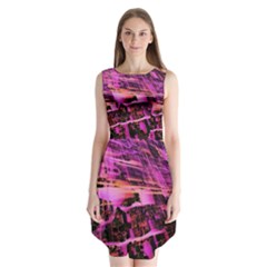 Mirror Fractal Sleeveless Chiffon Dress   by Sparkle