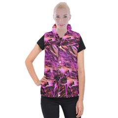 Mirror Fractal Women s Button Up Vest