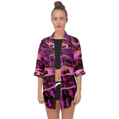 Mirror Fractal Open Front Chiffon Kimono by Sparkle