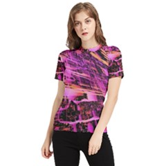 Mirror Fractal Women s Short Sleeve Rash Guard by Sparkle