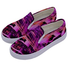 Mirror Fractal Kids  Canvas Slip Ons by Sparkle