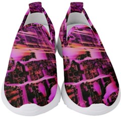 Mirror Fractal Kids  Slip On Sneakers by Sparkle