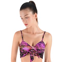 Mirror Fractal Woven Tie Front Bralet by Sparkle