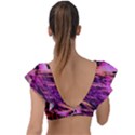 Mirror Fractal Plunge Frill Sleeve Bikini Top View2