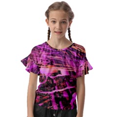 Mirror Fractal Kids  Cut Out Flutter Sleeves by Sparkle