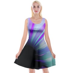 Mirror Fractal Reversible Velvet Sleeveless Dress by Sparkle