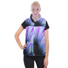 Mirror Fractal Women s Button Up Vest by Sparkle