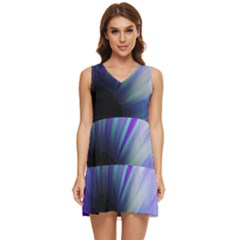 Mirror Fractal Tiered Sleeveless Mini Dress by Sparkle