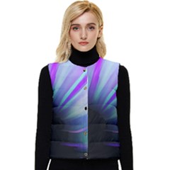 Mirror Fractal Women s Short Button Up Puffer Vest