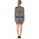 Mirror Fractal V-neck Bodycon Long Sleeve Dress View2