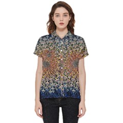 Mirror Fractal Short Sleeve Pocket Shirt by Sparkle