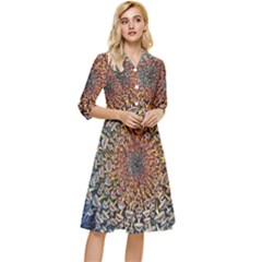 Mirror Fractal Classy Knee Length Dress by Sparkle