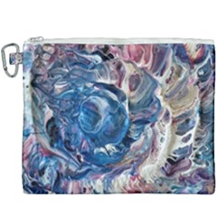 Abstract Ammonite Canvas Cosmetic Bag (xxxl) by kaleidomarblingart