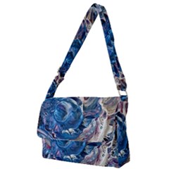 Abstract Ammonite Full Print Messenger Bag (s) by kaleidomarblingart