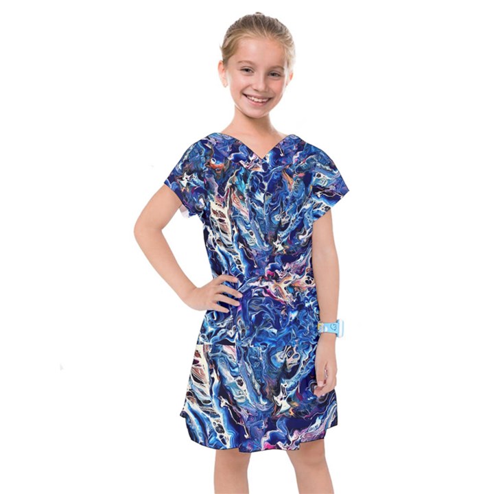 Cobalt delta Kids  Drop Waist Dress