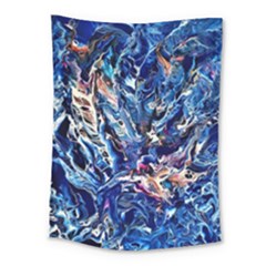 Cobalt Delta Medium Tapestry by kaleidomarblingart