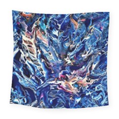 Cobalt Delta Square Tapestry (large) by kaleidomarblingart