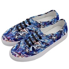 Cobalt Delta Women s Classic Low Top Sneakers by kaleidomarblingart