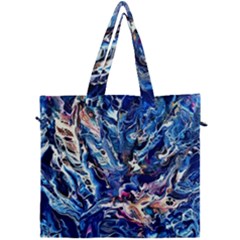 Cobalt Delta Canvas Travel Bag by kaleidomarblingart