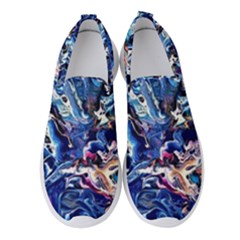 Cobalt Delta Women s Slip On Sneakers by kaleidomarblingart