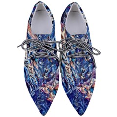 Cobalt Delta Pointed Oxford Shoes by kaleidomarblingart