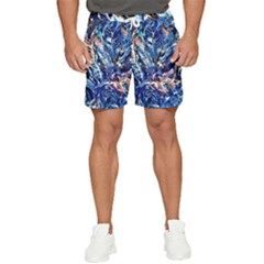 Cobalt Delta Men s Runner Shorts by kaleidomarblingart