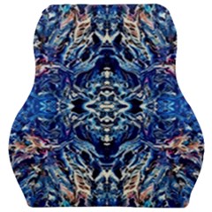 Cobalt Arabesque Car Seat Velour Cushion  by kaleidomarblingart