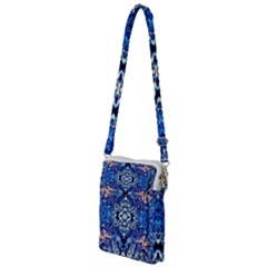 Cobalt Arabesque Multi Function Travel Bag by kaleidomarblingart