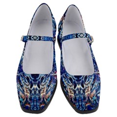 Cobalt Arabesque Women s Mary Jane Shoes by kaleidomarblingart