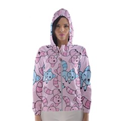 Children Pattern Design Women s Hooded Windbreaker