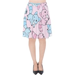 Children Pattern Design Velvet High Waist Skirt