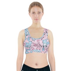 Children Pattern Design Sports Bra With Pocket