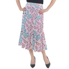 Children Pattern Design Midi Mermaid Skirt