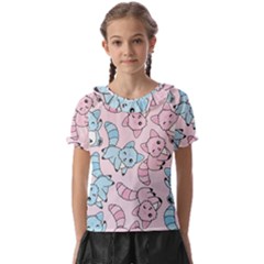 Children Pattern Design Kids  Frill Chiffon Blouse