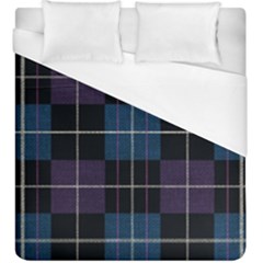 Blue Black Modern Plaids Duvet Cover (king Size) by ConteMonfrey