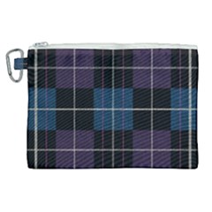 Blue Black Modern Plaids Canvas Cosmetic Bag (xl) by ConteMonfrey