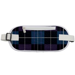 Blue Black Modern Plaids Rounded Waist Pouch by ConteMonfrey