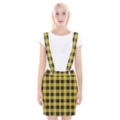 Black And Yellow Small Plaids Braces Suspender Skirt by ConteMonfrey