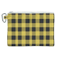 Black And Yellow Small Plaids Canvas Cosmetic Bag (xl) by ConteMonfrey