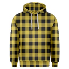 Black And Yellow Small Plaids Men s Overhead Hoodie by ConteMonfrey