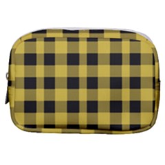 Black And Yellow Small Plaids Make Up Pouch (small) by ConteMonfrey