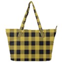 Black and yellow small plaids Full Print Shoulder Bag View1