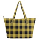 Black and yellow small plaids Full Print Shoulder Bag View2