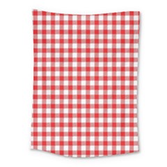 Straight Red White Small Plaids Medium Tapestry by ConteMonfrey