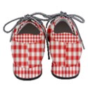 Straight Red White Small Plaids Pointed Oxford Shoes View4