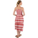 Straight Red White Small Plaids Layered Bottom Dress View2