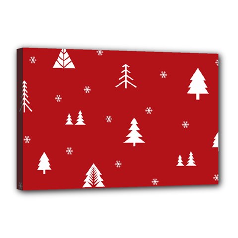 Abstract-cute-christmas Seamless Canvas 18  X 12  (stretched) by nateshop