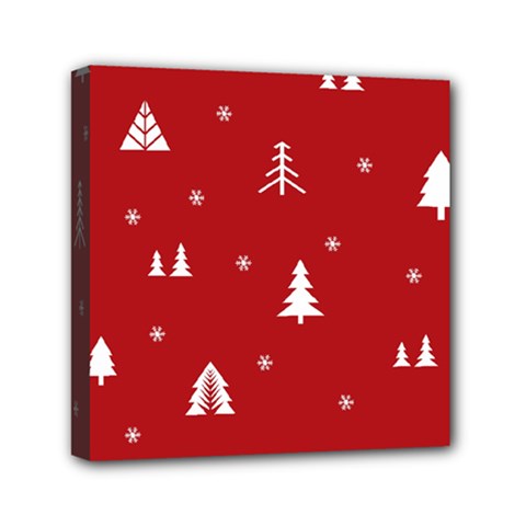 Abstract-cute-christmas Seamless Mini Canvas 6  X 6  (stretched) by nateshop