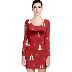 Abstract-cute-christmas Seamless Long Sleeve Velvet Bodycon Dress by nateshop