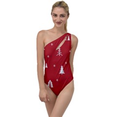 Abstract-cute-christmas Seamless To One Side Swimsuit by nateshop